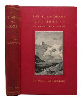 ECKENSTEIN, OSCAR JOHANNES LUDWIG. The Karakorams and Kashmir. An Account of a Journey.  1896